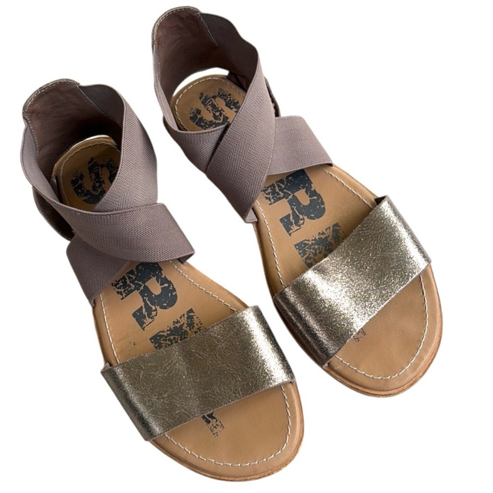 Sorel Leather Ella || Sandals Gold Taupe Size 8.5